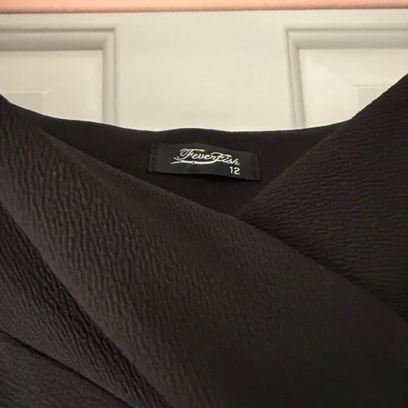 NWT SilkFred-Exclusive Bardot Off Shoulder Dress-Black UK 12, USA 8 - Picture 7 of 10